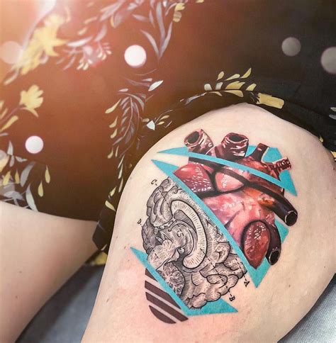 heart tattoo|anatomical heart tattoo meaning.